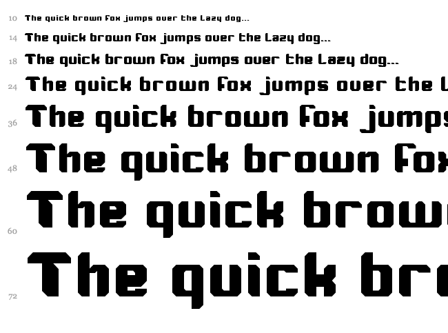 I Am A Robot font waterfall